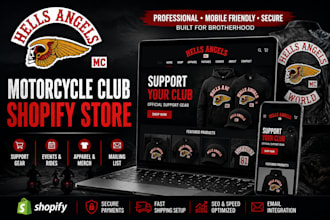 build motorcycle club shopify support gear ecommerce store