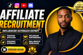 recruit affiliates and influencers for affiliate program influencer outreach