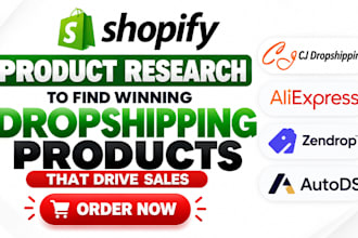 do shopify poduct research to find winning dropshipping product that drive sales