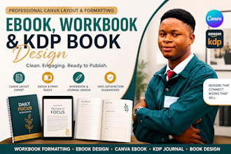 do canva formatting layout, ebook formatting layout, kdp journal or kdp book
