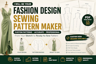 be pattern maker fashion design sewing pattern  clothing pattern garment, dress