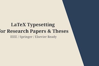 typeset your research paper or thesis in latex