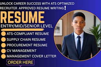 write you a resume ,cv and cover letter that gets interview and passes ats