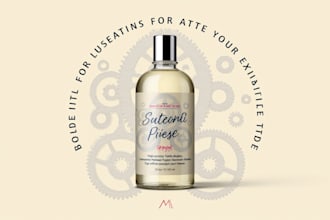do bottle product label logo design
