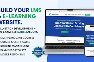 build a custom e learning lms website or web platform