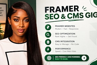 design framer SEO optimized website, figma to framer cms