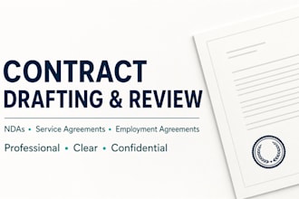 draft and review contracts, ndas and legal agreements