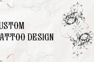 draw a custom unique tattoo design and flash sheet