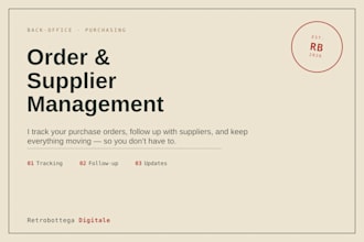 manage your purchase orders and suppliers