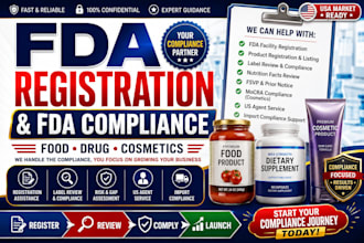 do fda registration and compliance for food, drug and cosmetics