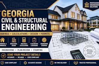 be your professional civil and structural engineer permit and stamp plan in ga