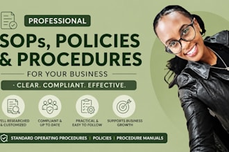 write professional sops, policies and procedures for your business