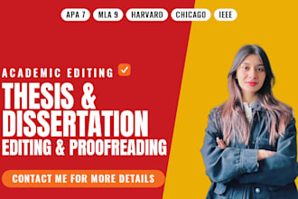 proofread and edit your thesis, dissertation and essay in apa mla format