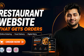 build a restaurant website with online food ordering, delivery and menu