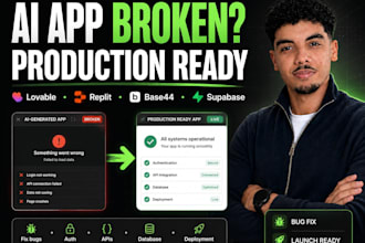 fix and productionize your lovable replit base44 or vibe coded app