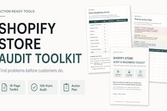 create a shopify store audit checklist and readiness toolkit
