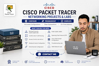cisco iot projects and cisco packet tracer work