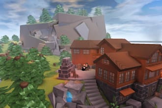 build high quality low poly roblox map for tycoon, simulator, horror, obby game