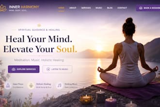 build wix spiritual website meditation music website holistic healing website