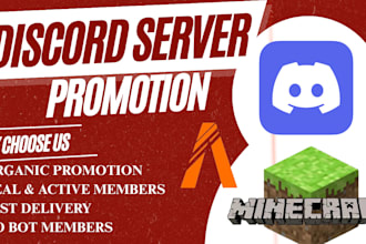 promote discord server, minecraft promotion, fivem gaming, dayz, rust ads