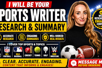 research write youtube sports script book summaries for clear engaging content