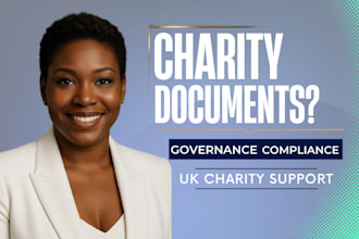 prepare UK charity governance and compliance documents