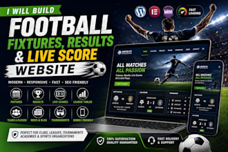 build a football fixtures results and live score website