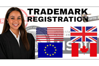 help with trademark registration USA, UK, eu or canada and search