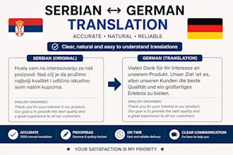 translate serbian to german and german to serbian