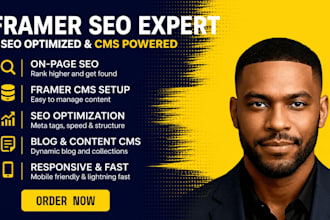 design framer website with seo and cms