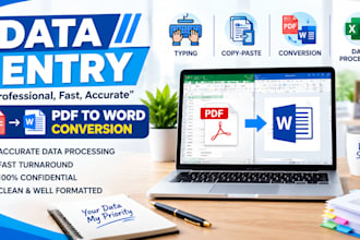 do data entry and PDF conversion