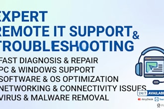 provide remote it support, troubleshooting, and system administration