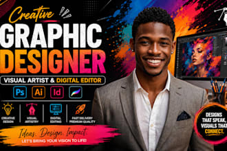 design eye catching graphic design, logo, and visual art for your brand