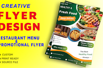 design modern food promotion flyers