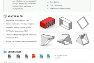 create professional 3d cad models, sheet metal designs