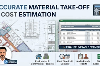 do material take off and cost estimation for contractors