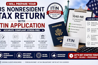 prepare your US nonresident tax return with itin application