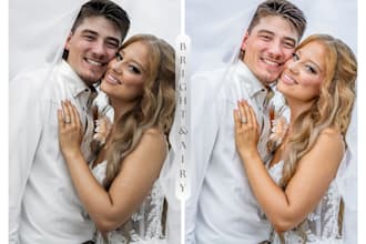 match any color grading style for your wedding photos