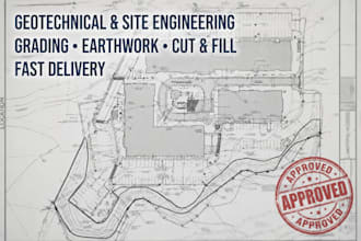 geotechnical report site grading permit earthwork utility takeoff cut fill vol