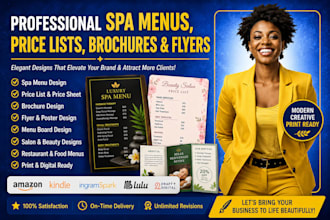 design spa menu price list brochure design spa flyer beauty flyer salon flyer