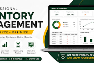 create inventory management and stock analysis