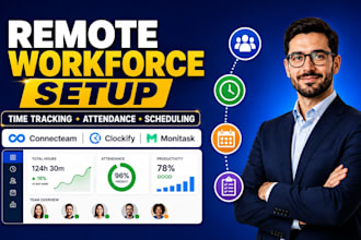 setup remote workforce management time tracking attendance and team productivity