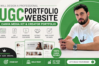 design a ugc portfolio website canva media kit and creator portfolio