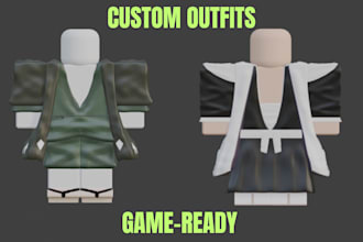 create game ready 3d outfits for your roblox game