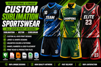 create custom sublimation jersey mockup and print ready designs