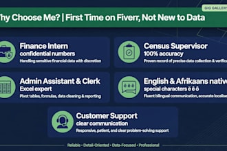 do data entry in english and afrikaans accurately