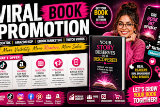 viral book promotion ebook marketing amazon kdp booktok video booktok promotion