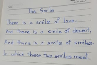 handwrite 2 to 20 pages