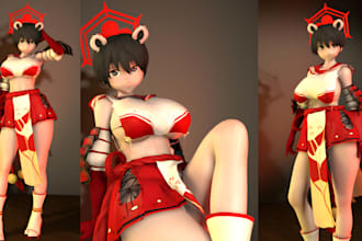 create custom koikatsu model, vrchat avatar, vr character, 3d rigging, warudo