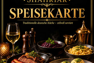 design a professional restaurant menu or food menu